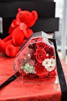 A26995 SCATOLA REGALO C/FIORI RED 19X20