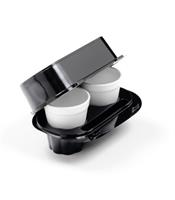 CONTENTIORE PORTA CAPPUCCINO DA 2 NERO PZ25