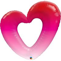 CUORE TRAFORATO SUPERSHAPE CM107 SFUMATURE DEL ROSA E ROSSO