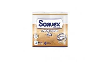 CARTA IGENICA SOAVEX 4 ROTOLI 3 VELI