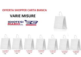 PROMOZIONE: Shopper Carta Bianche Varie Misure