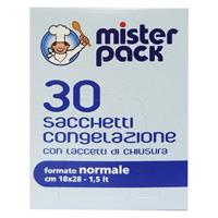 SACCHETTO CONGELAZIONE C/LACCETTI DI CHIUSURA 18X28 PZ30