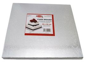 VASSOIO CAKEBOARD QUADRATO ARGENTO 30X30